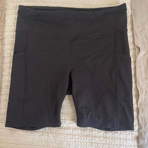 Prana Black Women's Bike Shorts high waisted size large - Picture 3 of 6